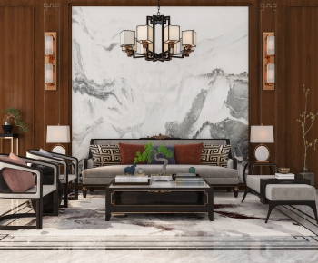 New Chinese Style Sofa Combination-ID:827384698