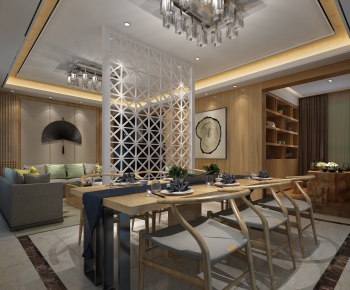 New Chinese Style Dining Room-ID:953898954