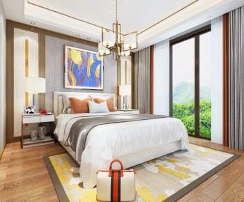 New Chinese Style Bedroom-ID:414786854