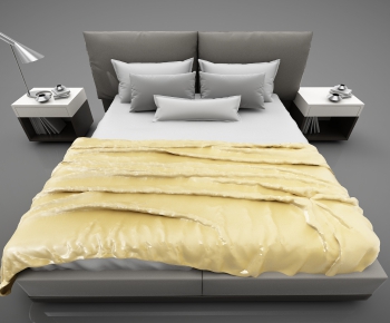 Modern Double Bed-ID:405757338