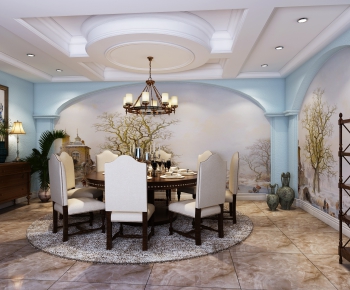 American Style Dining Room-ID:658599486
