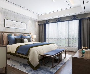 New Chinese Style Bedroom-ID:754298449