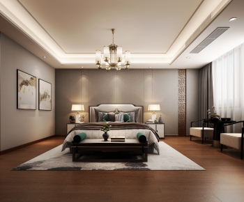 New Chinese Style Bedroom-ID:599754453