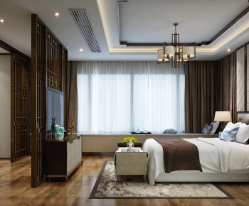 New Chinese Style Bedroom-ID:579914431