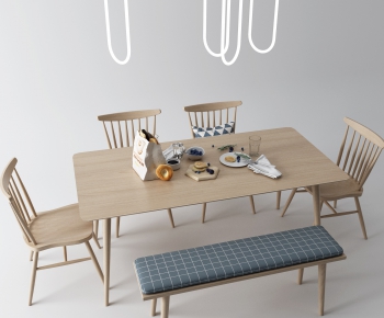 Nordic Style Dining Table And Chairs-ID:415349842