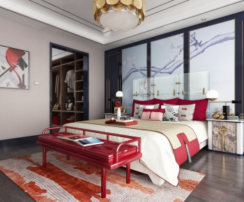 New Chinese Style Bedroom-ID:922902223