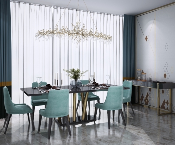 Nordic Style Dining Table And Chairs-ID:508624897