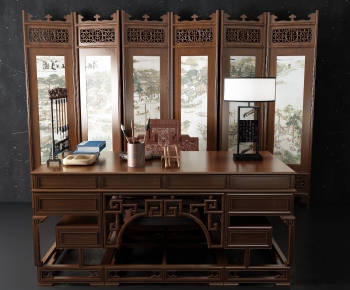 Chinese Style Office Table-ID:974396123