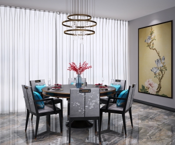 New Chinese Style Dining Table And Chairs-ID:562944384