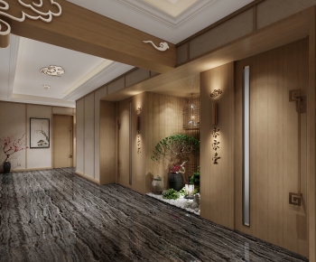 New Chinese Style Corridor Elevator Hall-ID:671506821