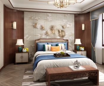 New Chinese Style Bedroom-ID:929255754