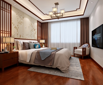 New Chinese Style Bedroom-ID:397415547