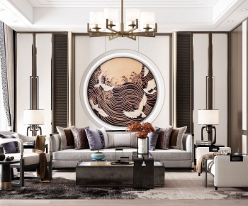 New Chinese Style A Living Room-ID:270490198