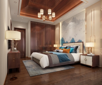 New Chinese Style Bedroom-ID:731947315