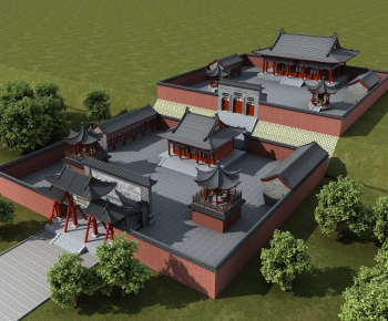 Chinese Style Building Appearance-ID:646793659