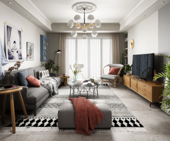 Nordic Style A Living Room-ID:201826416