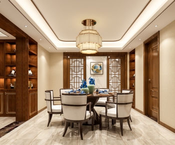 New Chinese Style Dining Room-ID:268595795