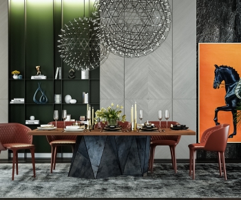 Modern Dining Table And Chairs-ID:426218986