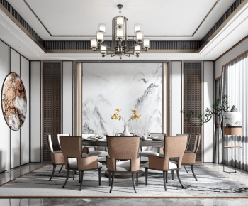 New Chinese Style Dining Room-ID:259454333