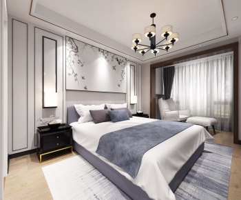 New Chinese Style Bedroom-ID:395049924