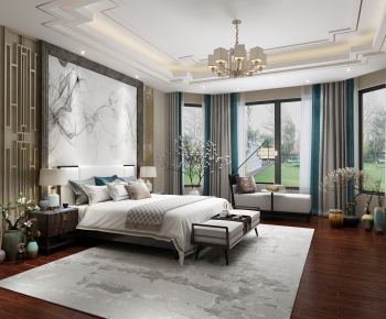 New Chinese Style Bedroom-ID:718581694