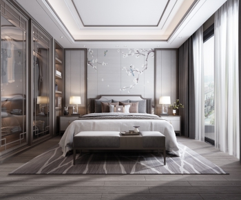 New Chinese Style Bedroom-ID:909729182