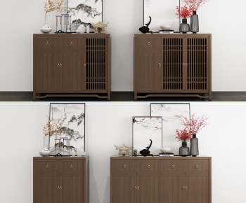 New Chinese Style Side Cabinet/Entrance Cabinet-ID:355226171
