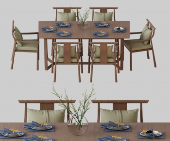 New Chinese Style Dining Table And Chairs-ID:217452277