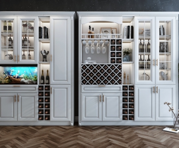 Simple European Style Wine Cabinet-ID:194264413