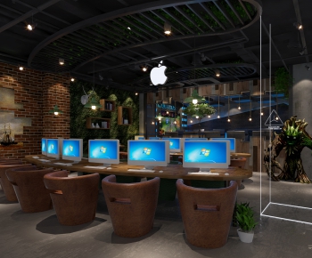 Industrial Style Internet Cafe-ID:447294533