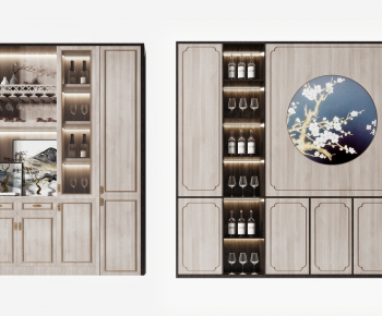 New Chinese Style Wine Cabinet-ID:759260682