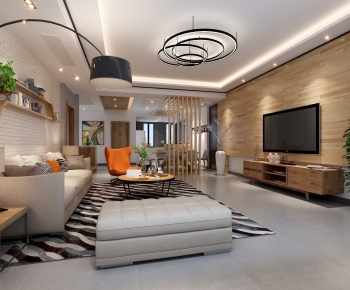 Modern A Living Room-ID:751690763