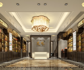 New Chinese Style Exhibition Hall-ID:483355424