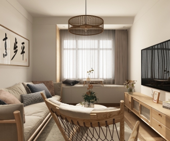 New Chinese Style A Living Room-ID:999812363