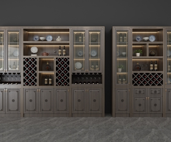 New Chinese Style Wine Cabinet-ID:349995239