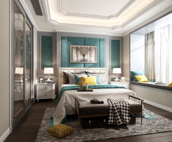 Simple European Style Bedroom-ID:571367743