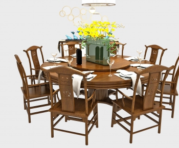 New Chinese Style Dining Table And Chairs-ID:513606388