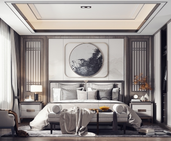 New Chinese Style Bedroom-ID:648778637