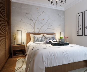 New Chinese Style Bedroom-ID:983248992