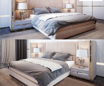 Post Modern Style Double Bed-ID:363789349