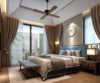 New Chinese Style Bedroom-ID:866325726