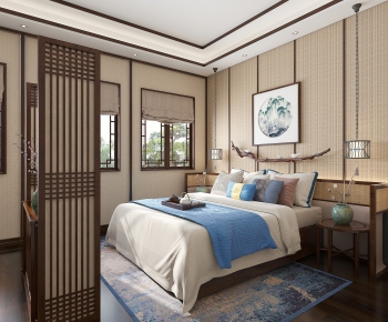 New Chinese Style Bedroom-ID:771688522