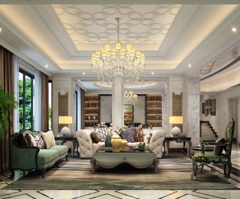 New Classical Style A Living Room-ID:473214741