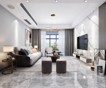 Modern Hong Kong Style A Living Room-ID:843458184