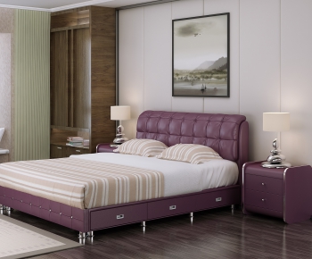 Modern Double Bed-ID:170272265