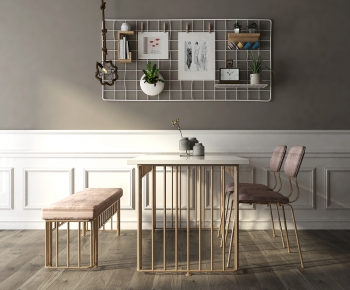 Nordic Style Dining Table And Chairs-ID:159561266