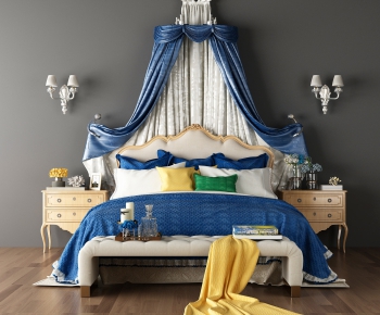European Style Double Bed-ID:890238112