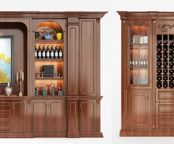 Simple European Style Wine Cabinet-ID:180316425