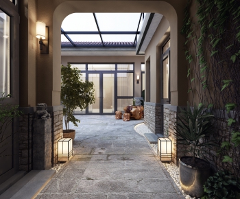 New Chinese Style Courtyard/landscape-ID:646859272