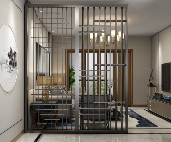 New Chinese Style A Living Room-ID:324816942